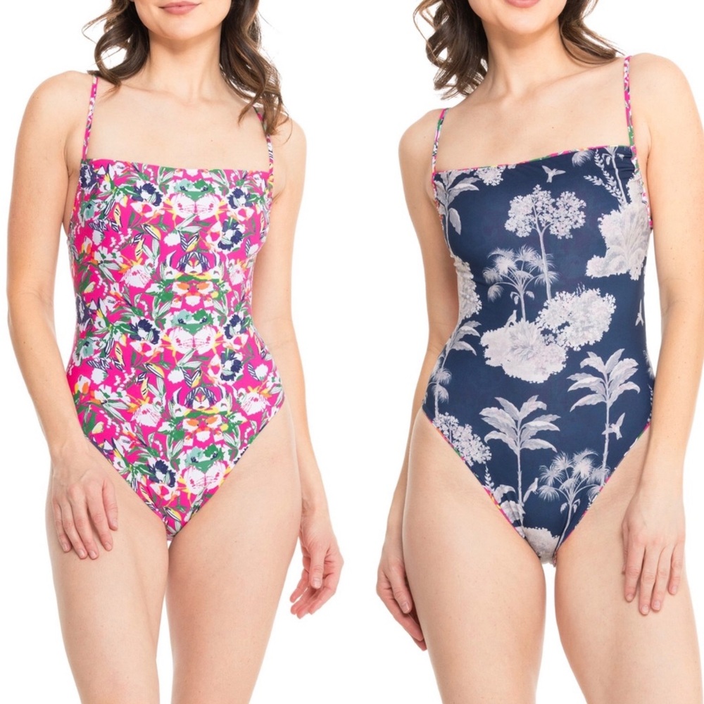 NWT Maaji Brittany Reversible One-Piece Floral Swimsuit, S